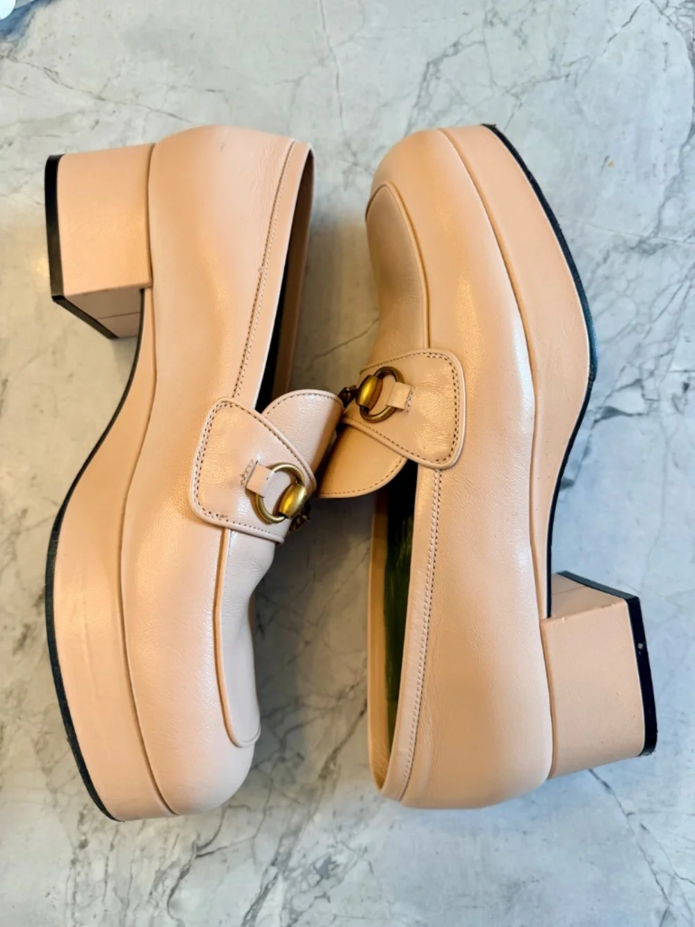 Gucci Horsebit Leather Platform Loafers - Picture 10 of 15